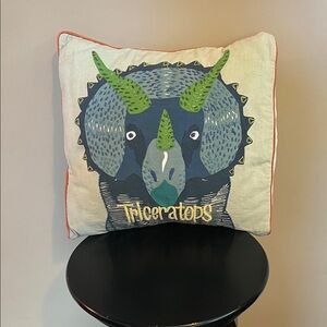 Pottery Barn Kids Triceratops Dinosaur Pillow and Sham